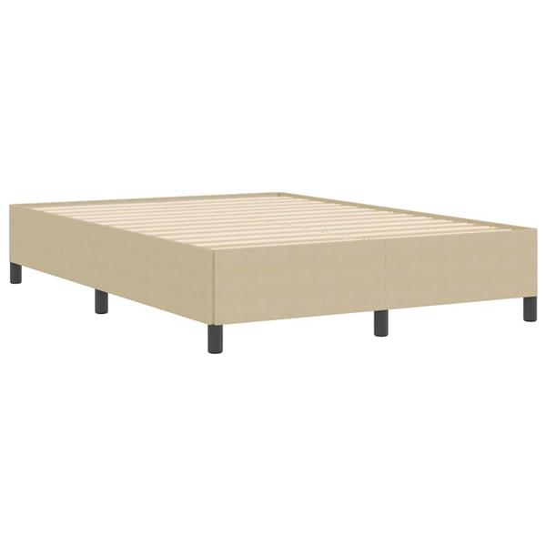 Grote foto vidaxl bedframe grijs groen 140 x 190 cm katoenen stof antiek en kunst stoelen en banken