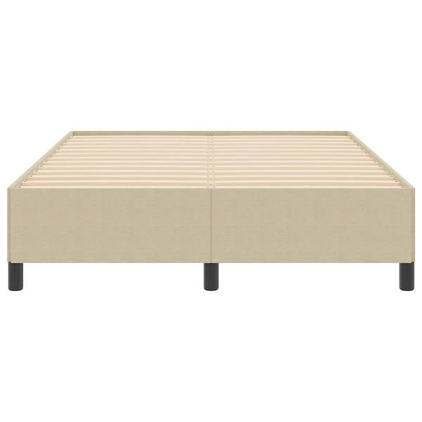 Grote foto vidaxl bedframe grijs groen 140 x 190 cm katoenen stof antiek en kunst stoelen en banken