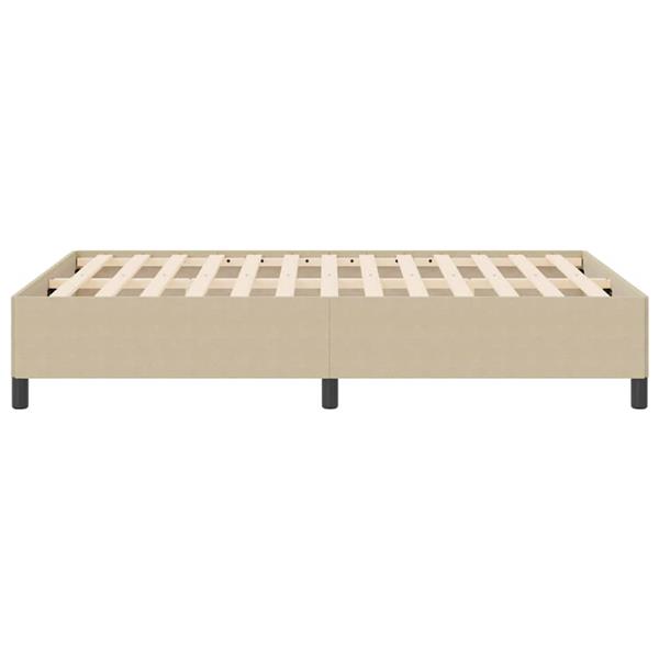 Grote foto vidaxl bedframe grijs groen 140 x 190 cm katoenen stof antiek en kunst stoelen en banken