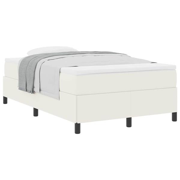Grote foto vidaxl bedframe cr me 120 x 200 cm katoenen stof antiek en kunst stoelen en banken