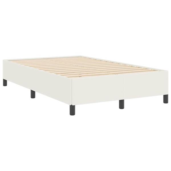 Grote foto vidaxl bedframe cr me 120 x 200 cm katoenen stof antiek en kunst stoelen en banken