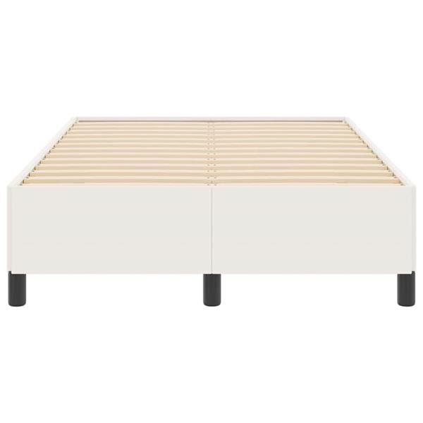 Grote foto vidaxl bedframe cr me 120 x 200 cm katoenen stof antiek en kunst stoelen en banken