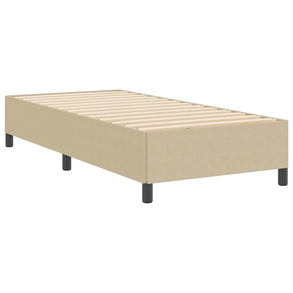 Grote foto vidaxl bedframe grijs groen 100 x 200 cm katoenen stof antiek en kunst stoelen en banken