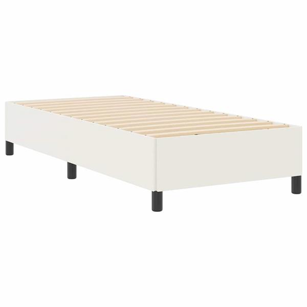 Grote foto vidaxl bedframe cr me 100 x 200 cm katoenen stof antiek en kunst stoelen en banken