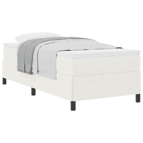 Grote foto vidaxl bedframe cr me 100 x 200 cm katoenen stof antiek en kunst stoelen en banken