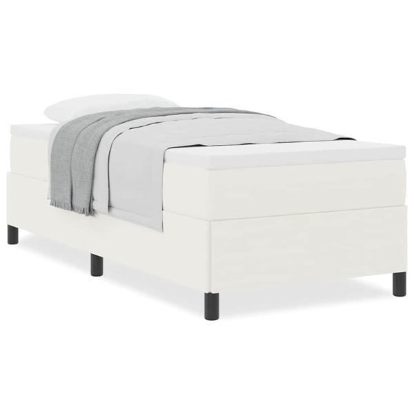 Grote foto vidaxl bedframe cr me 100 x 200 cm katoenen stof antiek en kunst stoelen en banken