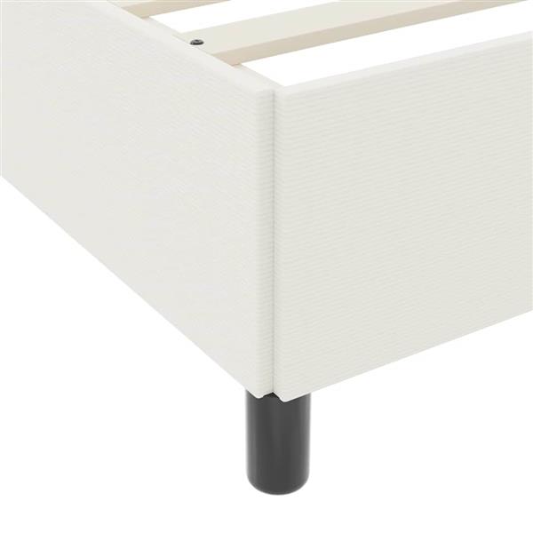 Grote foto vidaxl bedframe cr me 100 x 200 cm katoenen stof antiek en kunst stoelen en banken