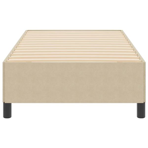 Grote foto vidaxl bedframe grijs groen 90 x 200 cm katoenen stof antiek en kunst stoelen en banken