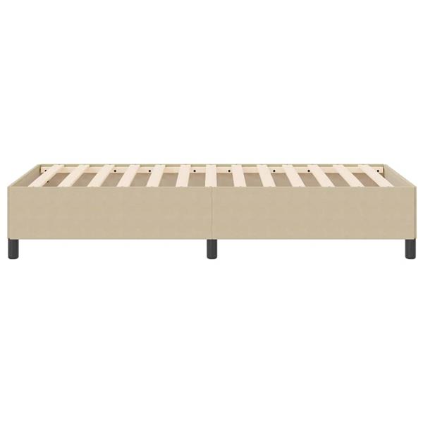 Grote foto vidaxl bedframe grijs groen 90 x 200 cm katoenen stof antiek en kunst stoelen en banken