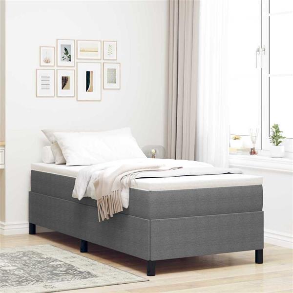 Grote foto vidaxl bedframe lichtgrijs 80 x 200 cm katoenen stof antiek en kunst stoelen en banken