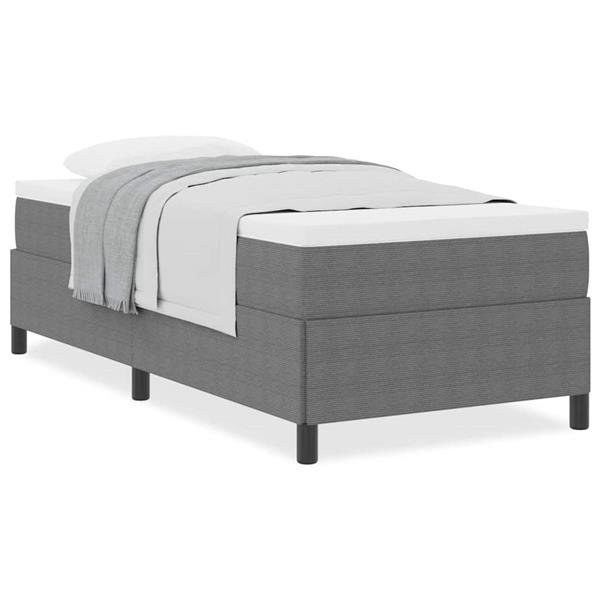 Grote foto vidaxl bedframe lichtgrijs 80 x 200 cm katoenen stof antiek en kunst stoelen en banken