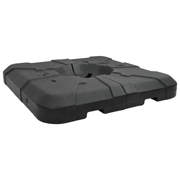 Grote foto vidaxl paraplu basis set 2 pcs zwart 88.5 x 88.5 x 12 cm kunststof tuin en terras overige tuin en terras