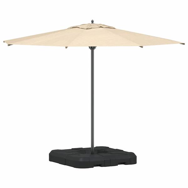 Grote foto vidaxl paraplu basis set 2 pcs zwart 88.5 x 88.5 x 12 cm kunststof tuin en terras overige tuin en terras