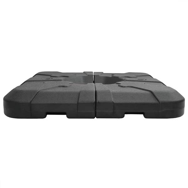 Grote foto vidaxl paraplu basis set 2 pcs zwart 88.5 x 88.5 x 12 cm kunststof tuin en terras overige tuin en terras