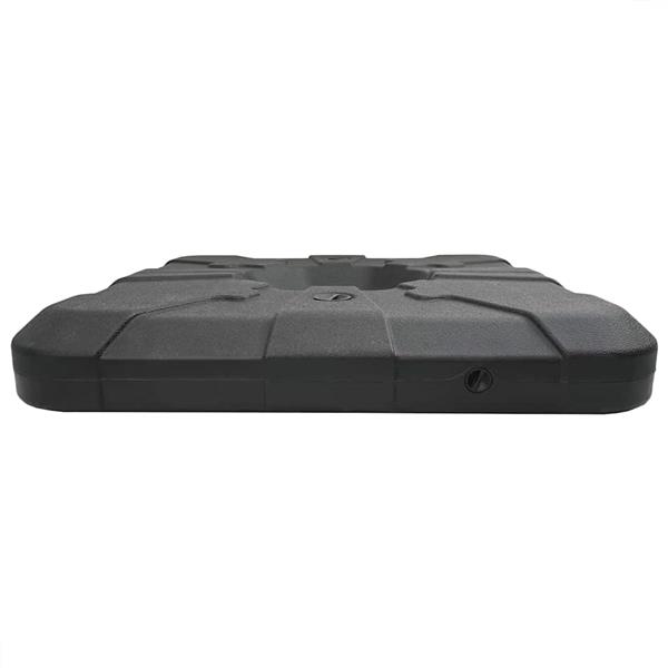 Grote foto vidaxl paraplu basis set 2 pcs zwart 88.5 x 88.5 x 12 cm kunststof tuin en terras overige tuin en terras