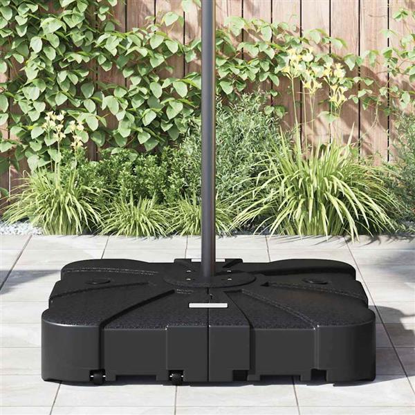 Grote foto vidaxl set van hangende parasolbasis 2 pcs zwart 88 x 88 x 19 cm tuin en terras overige tuin en terras