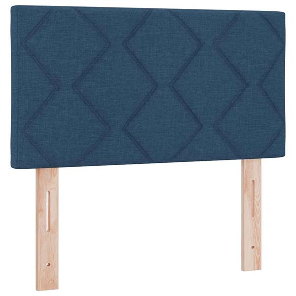 Grote foto vidaxl stoffen hoofdbord geometric met hoofdeinde blauw 80 cm stof antiek en kunst stoelen en banken