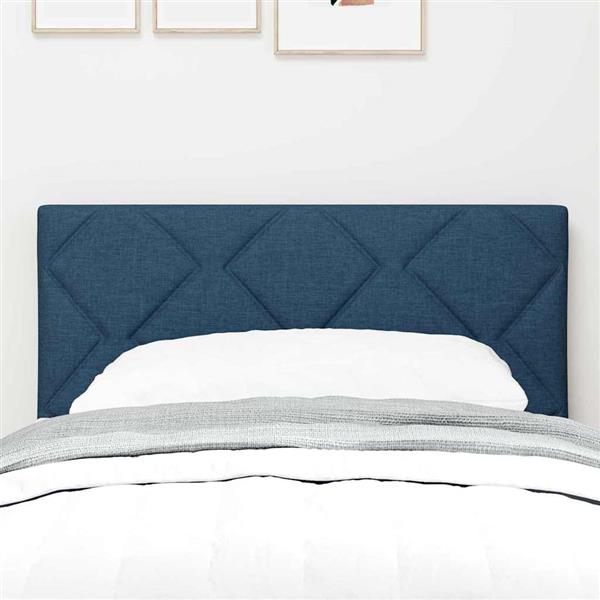 Grote foto vidaxl stoffen hoofdbord geometric met hoofdeinde blauw 80 cm stof antiek en kunst stoelen en banken
