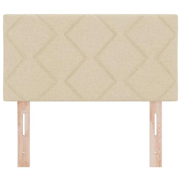 Grote foto vidaxl stoffen hoofdbord geometric met hoofdeinde cr me 80 cm stof antiek en kunst stoelen en banken