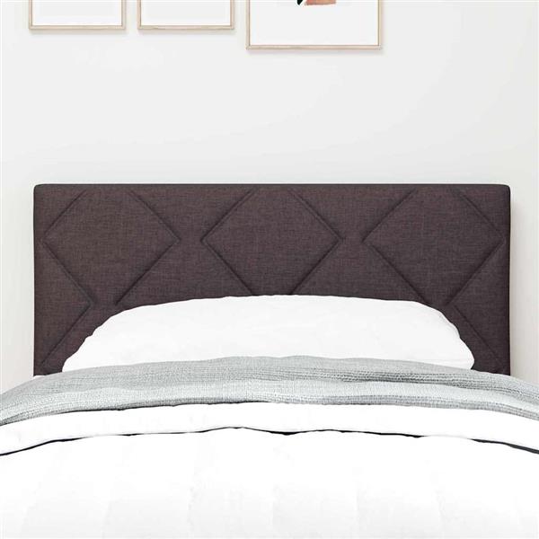 Grote foto vidaxl stoffen hoofdbord geometric handmatig donkerbruin 80 cm stof antiek en kunst stoelen en banken