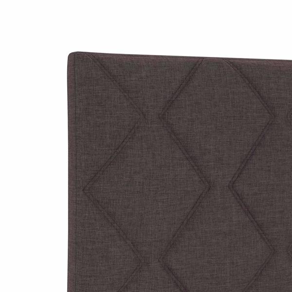 Grote foto vidaxl stoffen hoofdbord geometric handmatig donkerbruin 80 cm stof antiek en kunst stoelen en banken