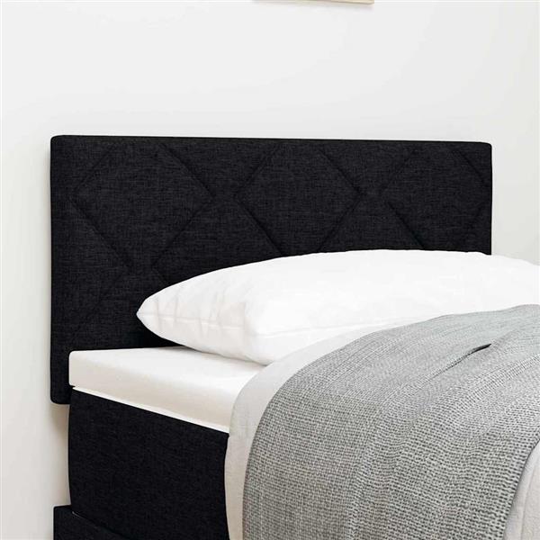 Grote foto vidaxl stoffen hoofdbord geometric met hoofdeinde zwart 80 cm stof antiek en kunst stoelen en banken