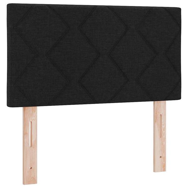Grote foto vidaxl stoffen hoofdbord geometric met hoofdeinde zwart 80 cm stof antiek en kunst stoelen en banken