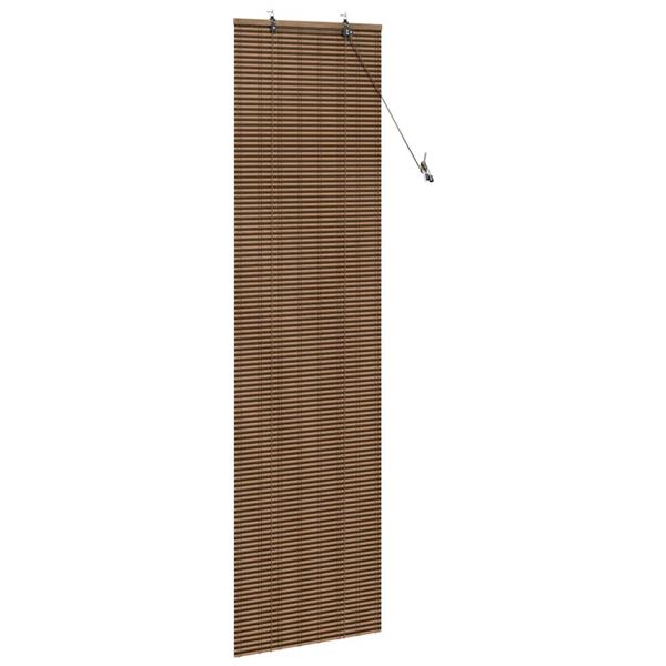 Grote foto vidaxl raamblind geometrisch bruin 60 x 220 cm bamboe huis en inrichting gordijnen en lamellen