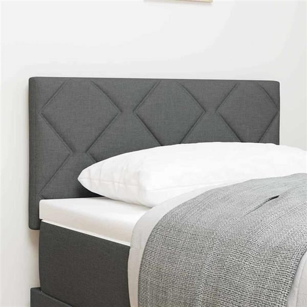 Grote foto vidaxl stoffen hoofdbord geometric handmatig donkergrijs 80 cm stof antiek en kunst stoelen en banken