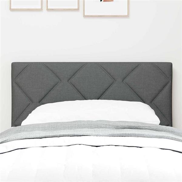 Grote foto vidaxl stoffen hoofdbord geometric handmatig donkergrijs 80 cm stof antiek en kunst stoelen en banken