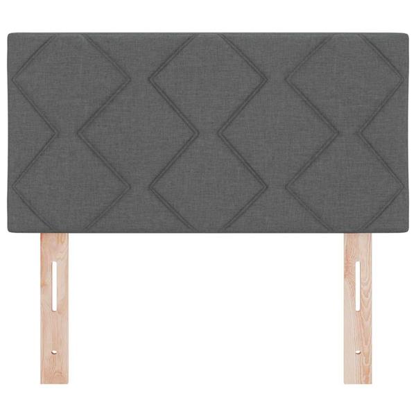 Grote foto vidaxl stoffen hoofdbord geometric handmatig donkergrijs 80 cm stof antiek en kunst stoelen en banken
