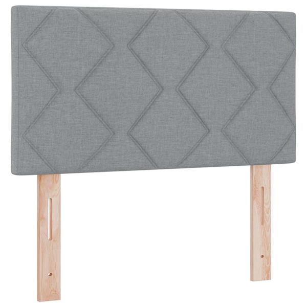 Grote foto vidaxl stoffen hoofdbord geometric handmatig lichtgrijs 80 cm stof antiek en kunst stoelen en banken