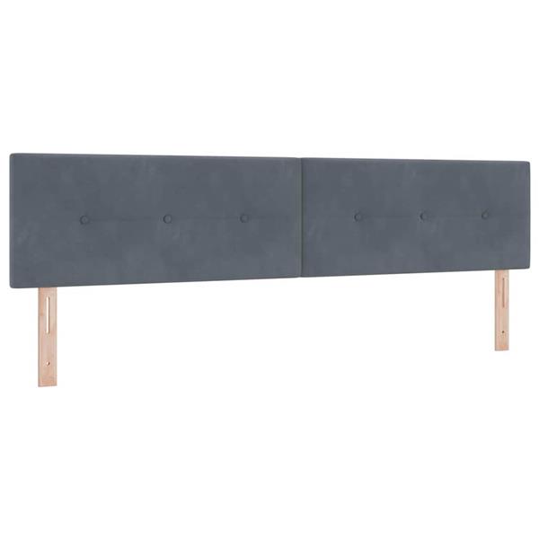 Grote foto vidaxl hoofdbord wandgemonteerd donkergrijs 200 cm fluweel antiek en kunst stoelen en banken