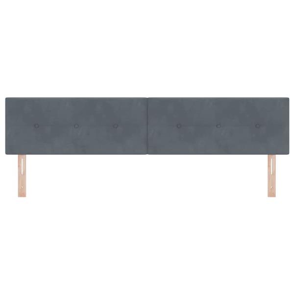 Grote foto vidaxl hoofdbord wandgemonteerd donkergrijs 200 cm fluweel antiek en kunst stoelen en banken