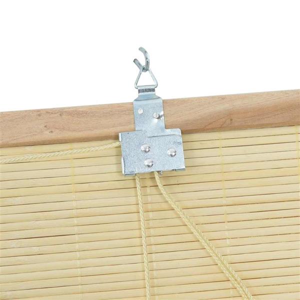 Grote foto vidaxl rolgordijn met gordijnen natuur 140 x 160 cm bamboe huis en inrichting gordijnen en lamellen