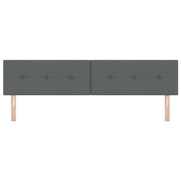 Grote foto vidaxl hoofdbord met hoofdeinde donkergrijs 200 cm stof antiek en kunst stoelen en banken