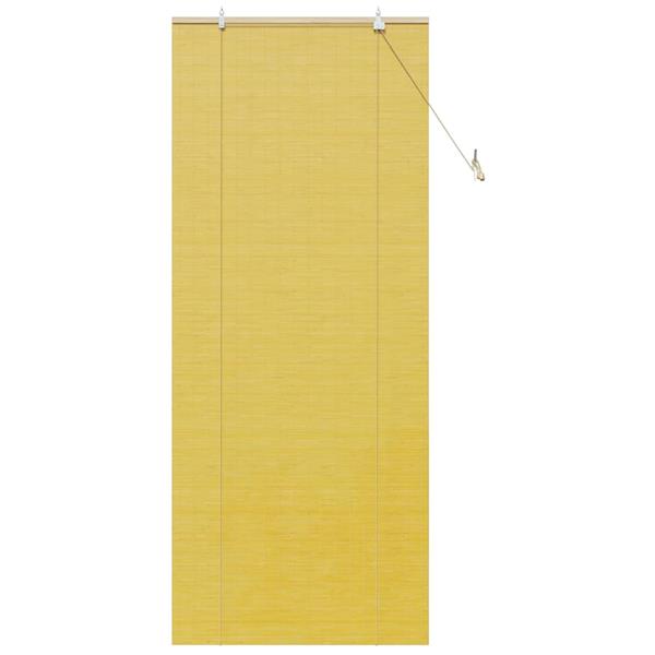 Grote foto vidaxl rolgordijn met gordijnen geel 90 x 220 cm bamboe huis en inrichting gordijnen en lamellen