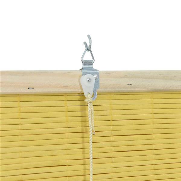 Grote foto vidaxl rolgordijn met gordijnen geel 90 x 160 cm bamboe huis en inrichting gordijnen en lamellen