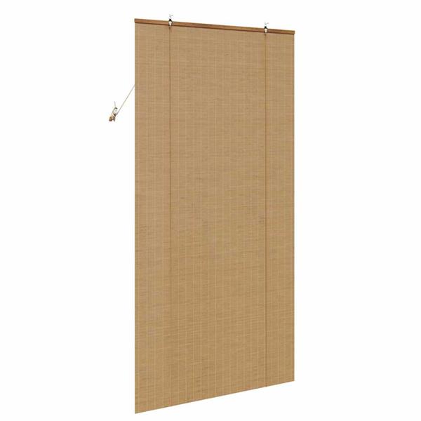Grote foto vidaxl rolgordijn met gordijnen bruin 100 x 220 cm bamboe huis en inrichting gordijnen en lamellen