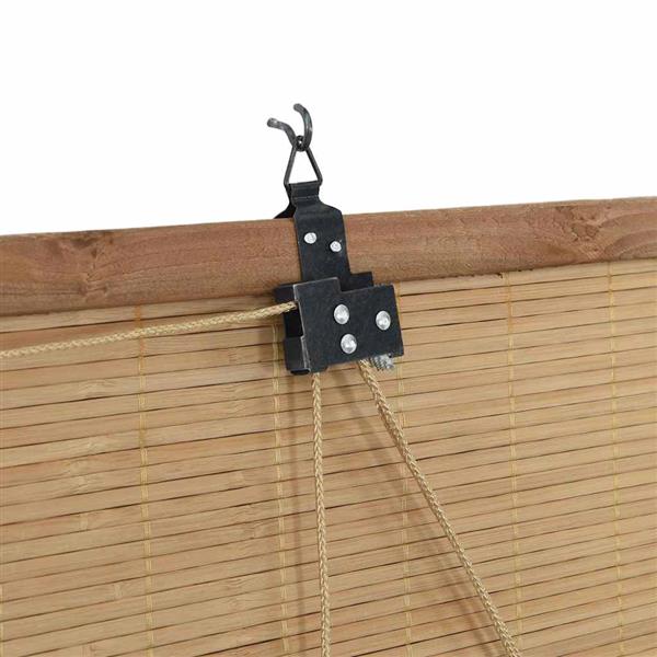 Grote foto vidaxl rolgordijn met gordijnen bruin 100 x 220 cm bamboe huis en inrichting gordijnen en lamellen