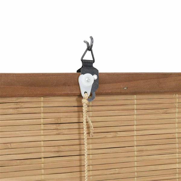 Grote foto vidaxl rolgordijn met gordijnen bruin 100 x 220 cm bamboe huis en inrichting gordijnen en lamellen