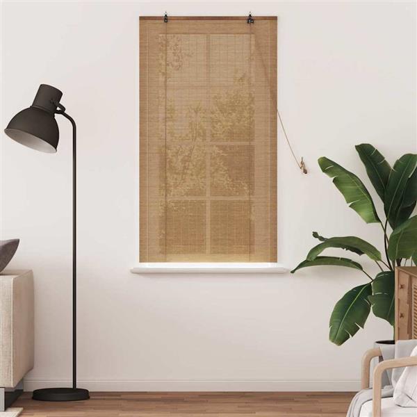 Grote foto vidaxl raamrolgordijnen shutters anders licht bruin bamboe huis en inrichting gordijnen en lamellen