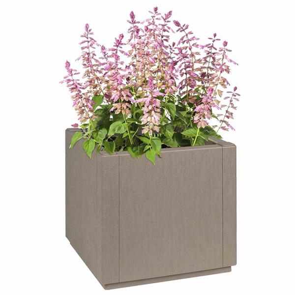 Grote foto vidaxl tuin bloempot grijs 36 x 36 x 35 cm polypropyleen tuin en terras overige tuin en terras