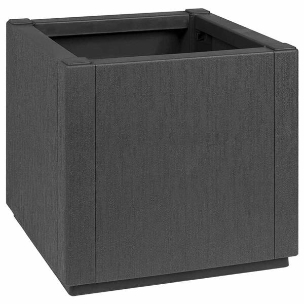 Grote foto vidaxl tuin bloempot antraciet 36 x 36 x 35 cm polypropyleen tuin en terras overige tuin en terras