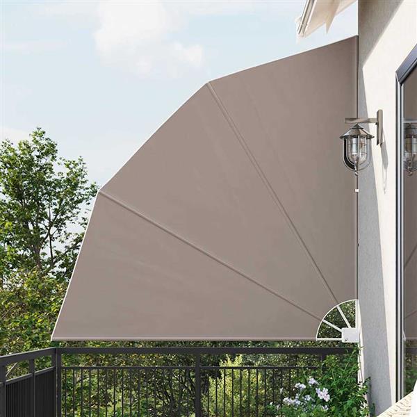 Grote foto vidaxl balkon privacy scherm taupe 210 x 210 cm stof tuin en terras overige tuin en terras
