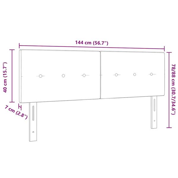 Grote foto vidaxl hoofdbord wandgemonteerd lichtgrijs 144 cm fluweel antiek en kunst stoelen en banken