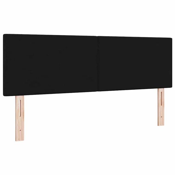 Grote foto vidaxl hoofdbord met hoofdeinde zwart 140 cm stof antiek en kunst stoelen en banken