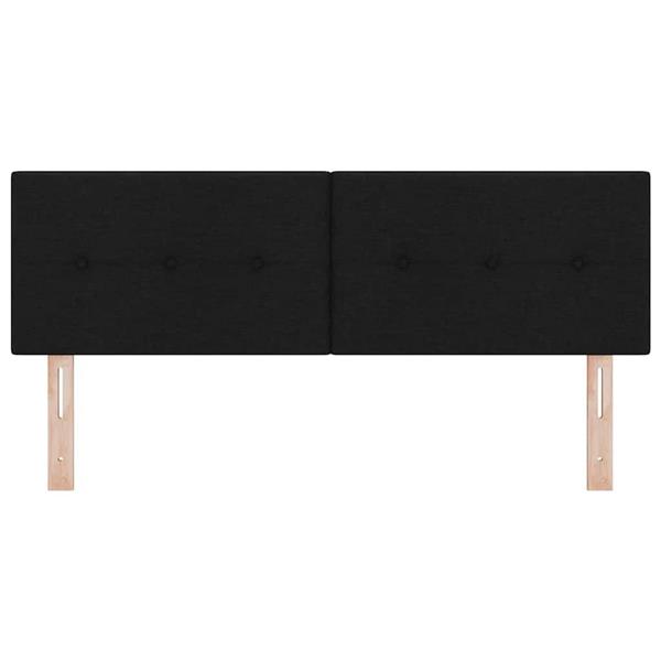 Grote foto vidaxl hoofdbord met hoofdeinde zwart 140 cm stof antiek en kunst stoelen en banken