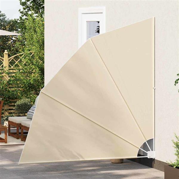 Grote foto vidaxl balkon privacy scherm beige 210 x 210 cm stof tuin en terras overige tuin en terras