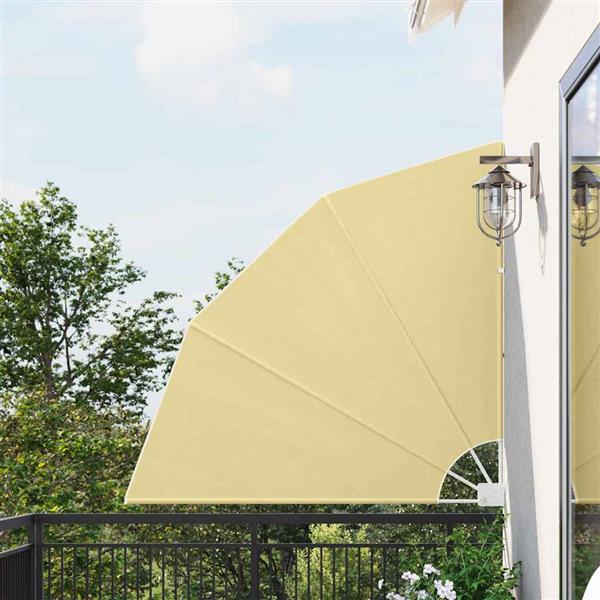 Grote foto vidaxl balkon privacy scherm zand 140 x 140 cm stof tuin en terras overige tuin en terras